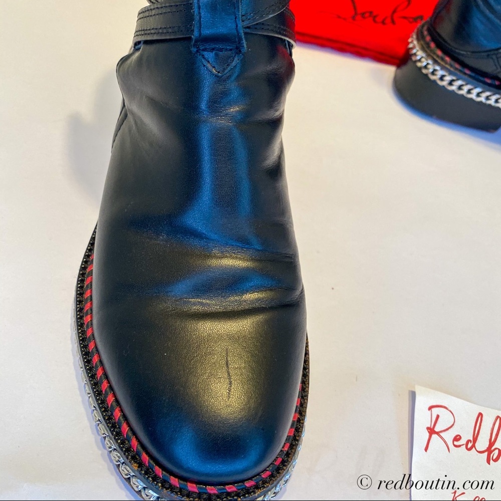 Louboutin Chelsea Black Leather Boots❤️Sold - Picture 5 of 6